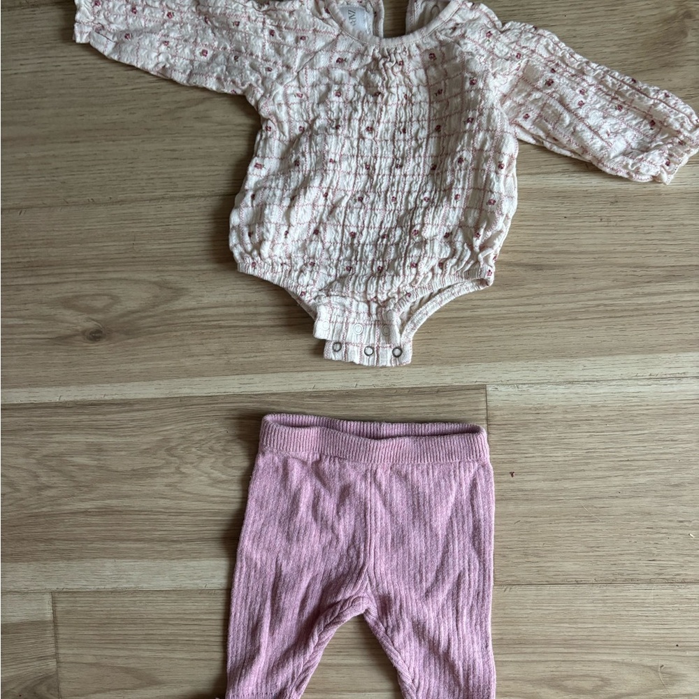 Zara Soft Pink Baby Pants